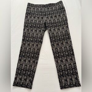 ETRO  Black/Beige Aztec Pattern Cuffed Pants
